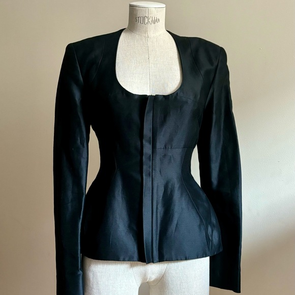 NWOT Rosie Assoulin U-Turn Fitted Mikado Blazer Tailored Silk Jacket $1795 - Picture 5 of 15